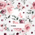 A picture of a rose floral background with a pantone card that says 'York'.